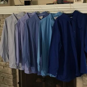 Men's Blue Dress Shirts 4xb 5 piece collection